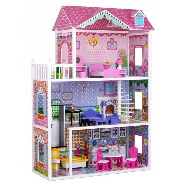 Casuta de basm capsunica Ecotoys cu lift TL43004C 