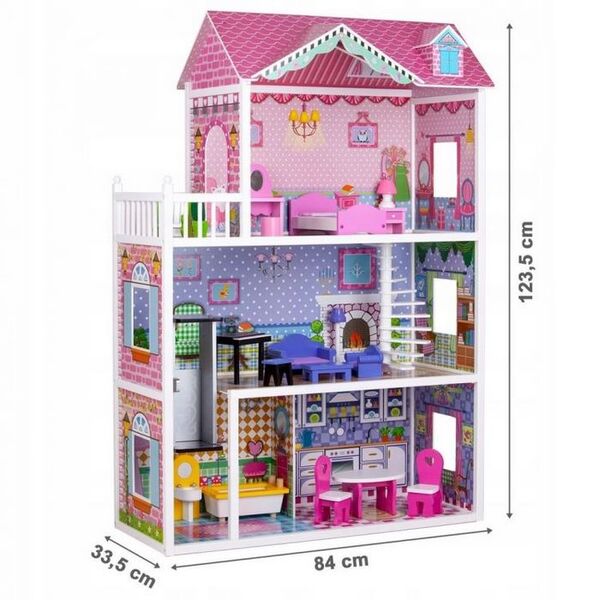 Casuta de basm capsunica Ecotoys cu lift TL43004C 