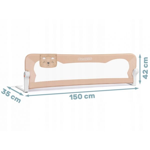 Bariera de pat Ricokids 150 x 42 x 35 cm - Bej