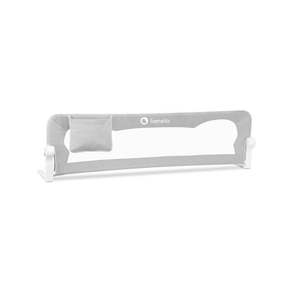 Lionelo - Bariera protectie pat Eva , Cu buzunar accesorii, 150x35 cm, Conform cu standardul european de securitate BS7072, Gri