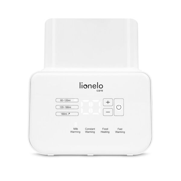 Lionelo - Incalzitor biberoane ThermUp Double, 2 biberoane, 3 - 5 min, Temperatura constanta pana la 24 h, Sterilizare, Dezghetare, Fara BPA, Alb