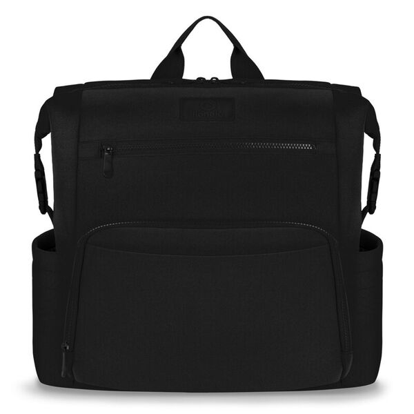 Lionelo - Rucsac impermeabil pentru mamici Cube, Cu 12 compartimente si salteluta de schimbat, Cu prindere universala de carucior, 36 x 36 x 23 cm, Negru