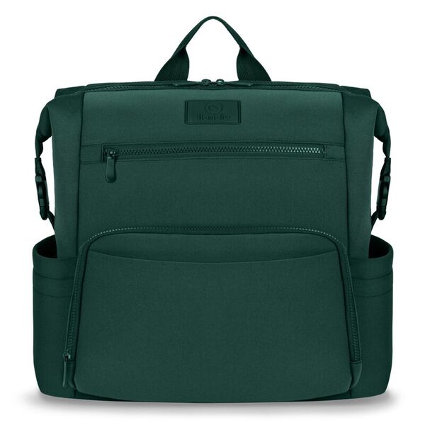 Lionelo - Rucsac impermeabil pentru mamici Cube, Cu 12 compartimente si salteluta de schimbat, Cu prindere universala de carucior, 36 x 36 x 23 cm, Verde