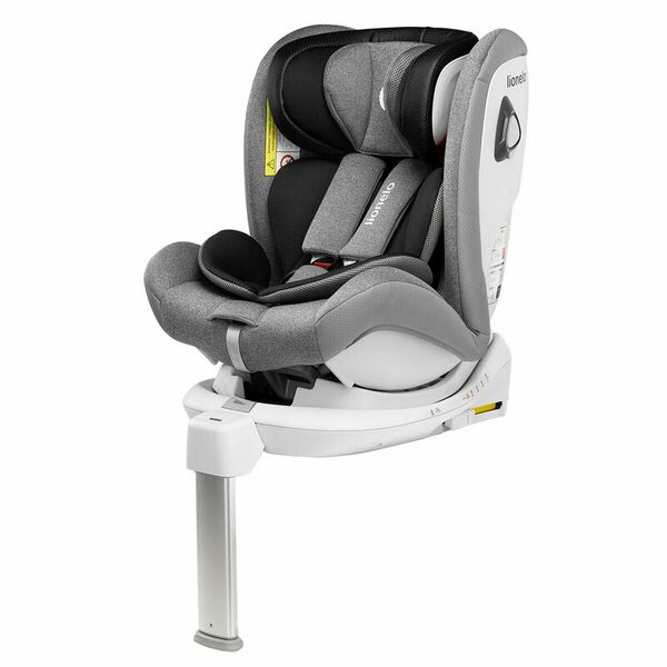 Lionelo - Scaun auto Braam Stone Pozitie de somn, Protectie laterala, Rotire 360 grade, 0-36 Kg, cu Isofix, Conform cu standardul european de securitate ECE R44/04, Gri Lionelo - Scaun auto Braam Stone Pozitie de somn, Protectie laterala, Rotire 360 grade, 0-36 Kg, cu Isofix, Conform cu standardul european de securitate ECE R44/04, Gri