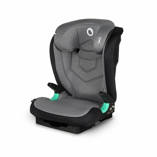 Lionelo - Scaun auto Neal Stone Spatar reglabil, Baza i-size, 15-36 Kg, cu Isofix, Conform cu standardul european de securitate ECE R129, Gri