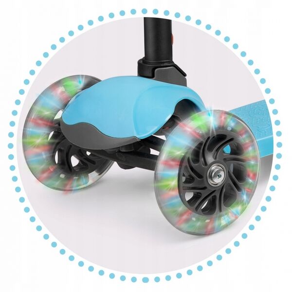 Trotineta cu roti cu LED Ricokids Loco 765100 - Albastru