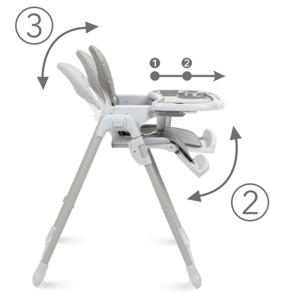 Scaun de masa multifunctional Kidwell BENO - Gray