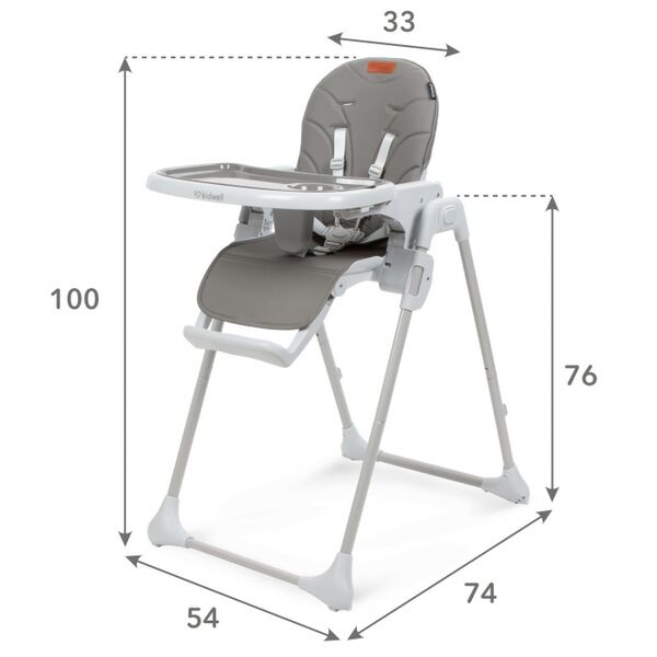 Scaun de masa multifunctional Kidwell BENO - Gray