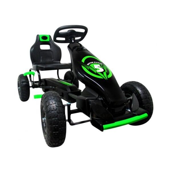 Kart cu pedale Gokart, 4-10 ani, roti gonflabile, G8 R-Sport - Verde