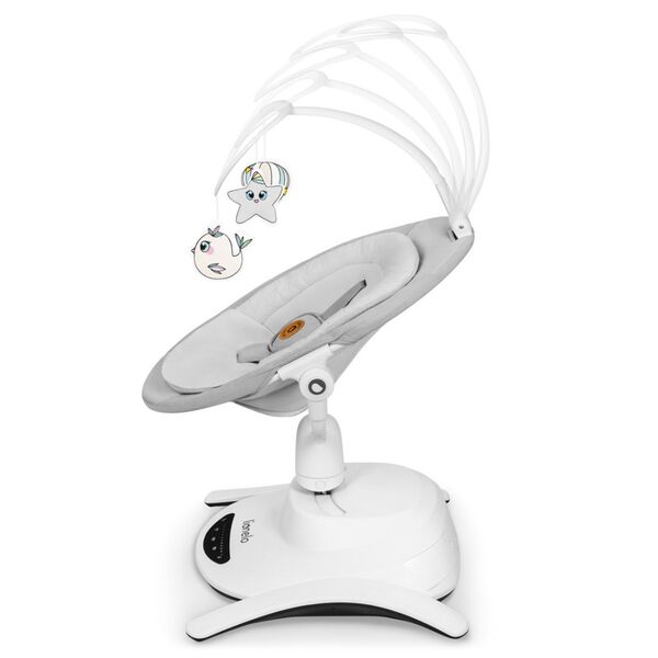 Lionelo - Balansoar multifunctional Bella, Electric, Scaun reglabil, Ecran tactil si telecomanda, 6 miscari unice, 5 viteze, Cu melodii, Gri