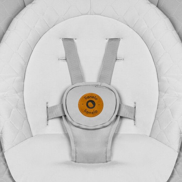 Lionelo - Balansoar multifunctional Bella, Electric, Scaun reglabil, Ecran tactil si telecomanda, 6 miscari unice, 5 viteze, Cu melodii, Gri