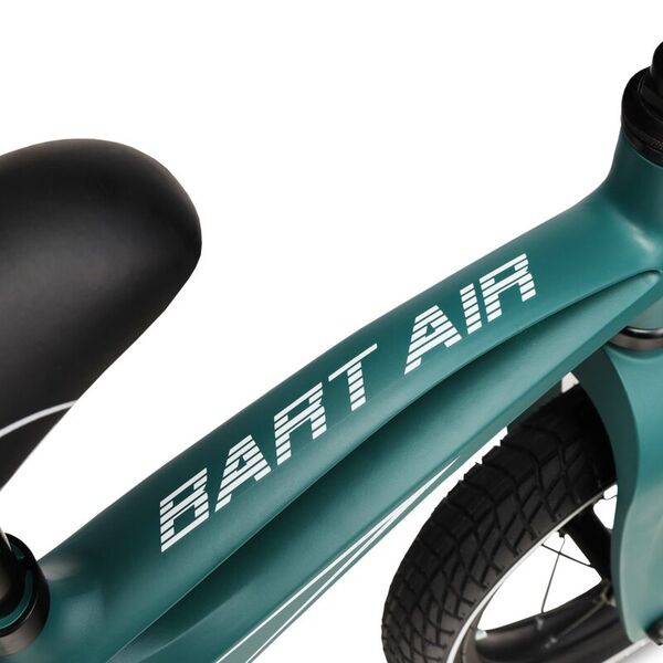 Lionelo - Bicicleta usoara Bart Air, Fara pedale, Cu roti gonflabile, Cu cadru din magneziu, Cu ghidon si sa reglabile, Greutate 3.8 Kg, 12 inch, Conform cu standardul european de securitate EN71, Green Forest