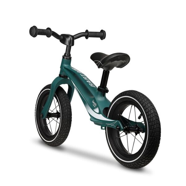Lionelo - Bicicleta usoara Bart Air, Fara pedale, Cu roti gonflabile, Cu cadru din magneziu, Cu ghidon si sa reglabile, Greutate 3.8 Kg, 12 inch, Conform cu standardul european de securitate EN71, Green Forest