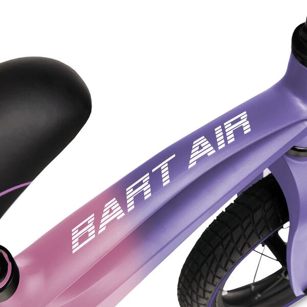 Lionelo - Bicicleta usoara Bart Air, Fara pedale, Cu roti gonflabile, Cu cadru din magneziu, Cu ghidon si sa reglabile, Greutate 3.8 Kg, 12 inch, Conform cu standardul european de securitate EN71, Pink Violet