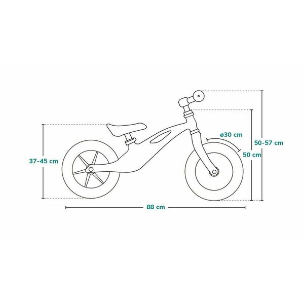 Lionelo - Bicicleta usoara Bart Air, Fara pedale, Cu roti gonflabile, Cu cadru din magneziu, Cu ghidon si sa reglabile, Greutate 3.8 Kg, 12 inch, Conform cu standardul european de securitate EN71, Pink Violet