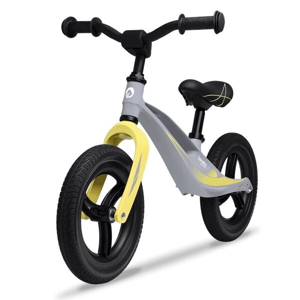Lionelo - Bicicleta usoara Bart Tour, Fara pedale, Cu cadru din magneziu, Cu ghidon si sa reglabile, Greutate 3.8 Kg, 12 inch, Conform cu standardul european de securitate EN71, Grey Stone