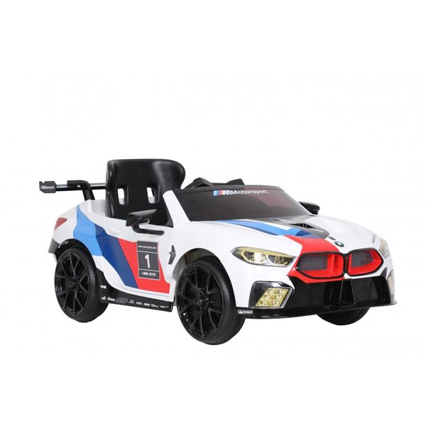Masina electrica copii BMW M8 GTE Racing, 12V, cu telecomanda pentru parinti