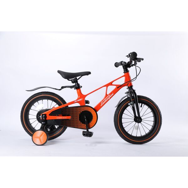 Bicicleta Lamborghini 14 inch, cadru magneziu, portocalie