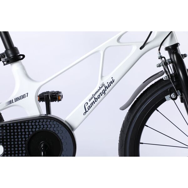 Bicicleta Lamborghini 16 inch, cadru magneziu, alba