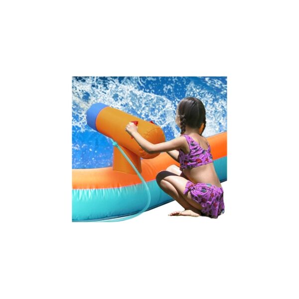 Saltea gonflabila cu piscina si tun cu apa