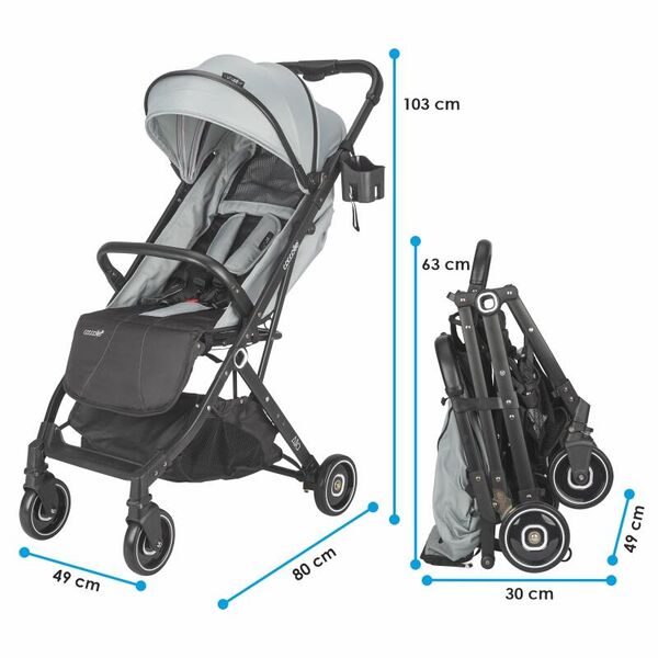 Carucior sport Coccolle Alla Greystone, Culoare: Gri