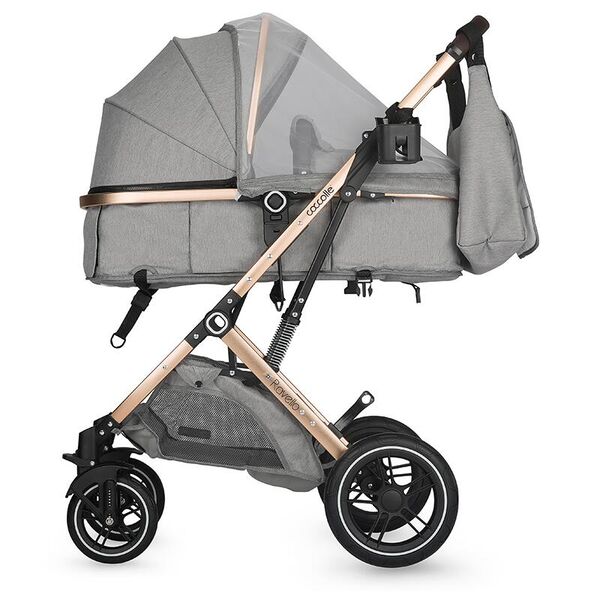 Carucior ultracompact 3in1 Coccolle Ravello Moonlit grey, Culoare: Gri