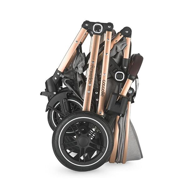 Carucior ultracompact 3in1 Coccolle Ravello Moonlit grey, Culoare: Gri