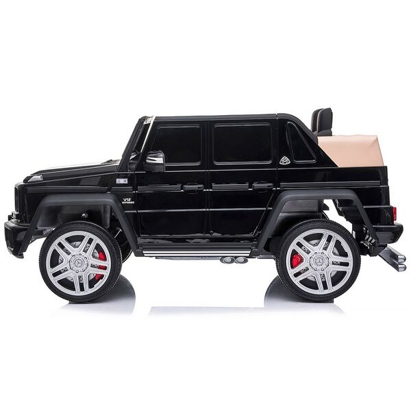 Masinuta electrica Chipolino SUV Mercedes Maybach G650 black cu scaun din piele si roti EVA, Culoare: Negru