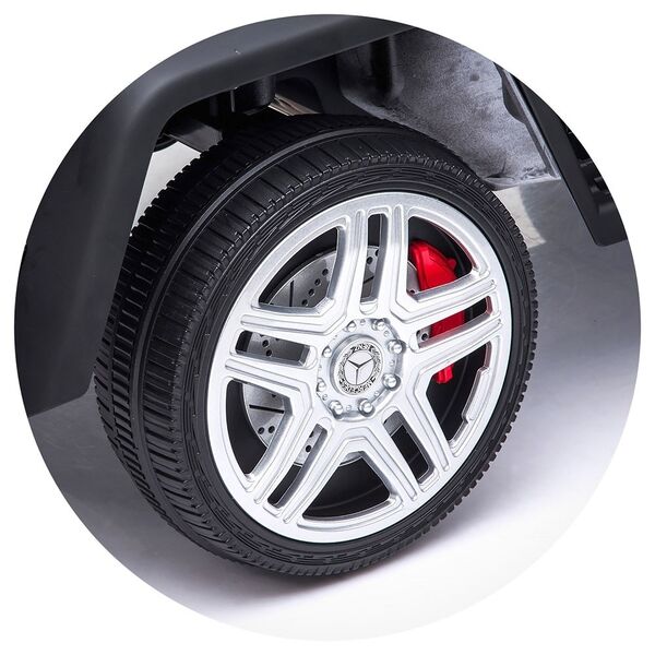 Masinuta electrica Chipolino SUV Mercedes Maybach G650 black cu scaun din piele si roti EVA, Culoare: Negru
