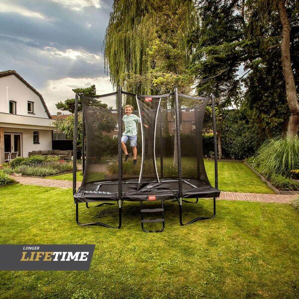 Trambulina Berg Ultim Favorit regular Gri cu plasa Comfort 280x190