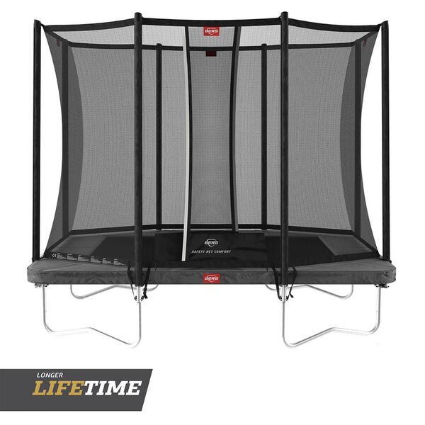 Trambulina Berg Ultim Favorit regular Gri cu plasa Comfort 280x190