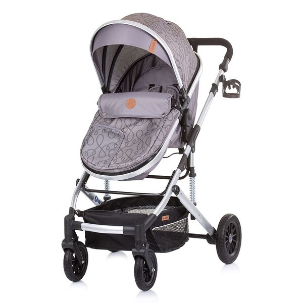 Carucior Chipolino Estelle 2 in 1 glacier, Culoare: Gri