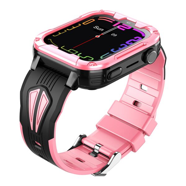 Ceas Smartwatch Pentru Copii, Wonlex KT32, Roz, Culoare: Roz