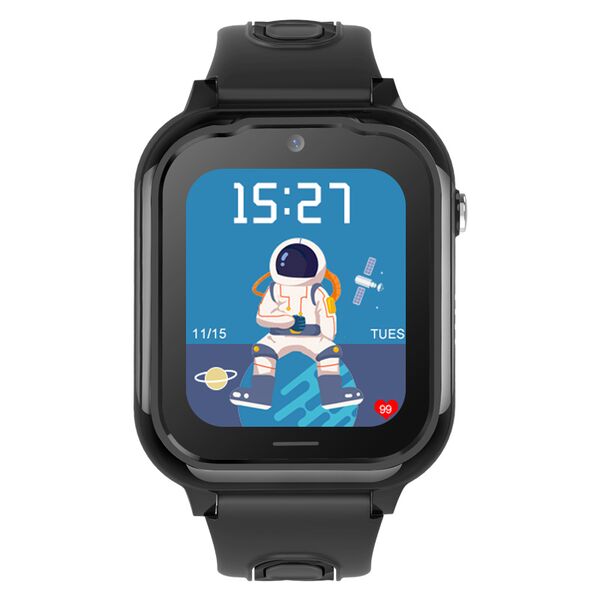 Ceas Smartwatch Pentru Copii, Wonlex KT28, Negru, Culoare: Negru