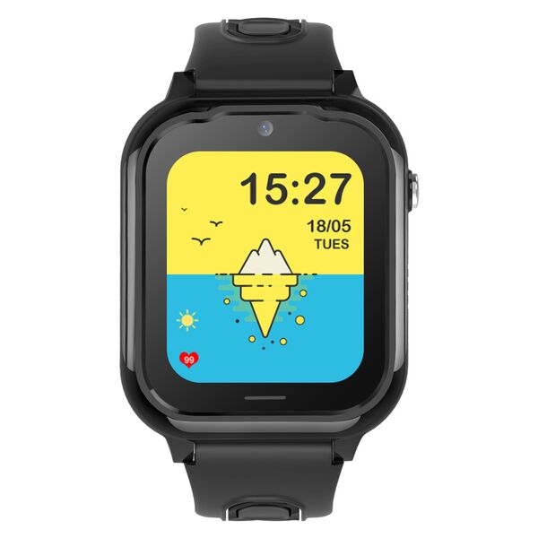 Ceas Smartwatch Pentru Copii, Wonlex KT28, Negru, Culoare: Negru