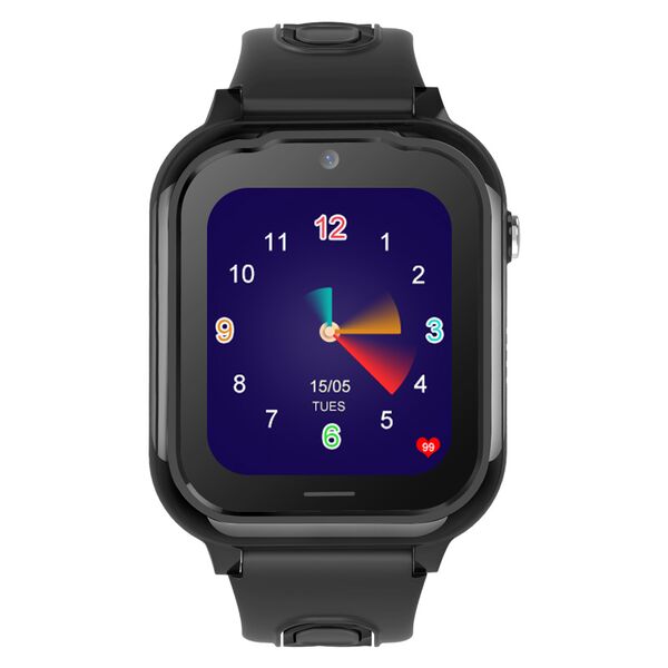 Ceas Smartwatch Pentru Copii, Wonlex KT28, Negru, Culoare: Negru