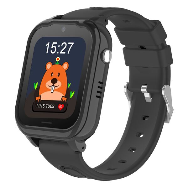 Ceas Smartwatch Pentru Copii, Wonlex KT28, Negru, Culoare: Negru
