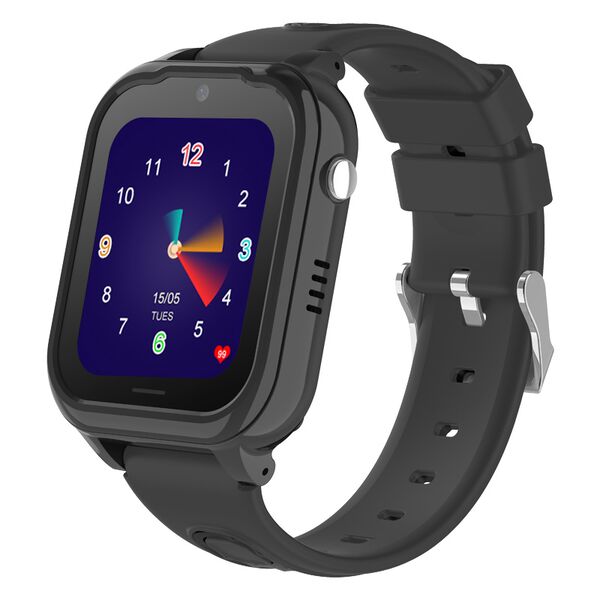 Ceas Smartwatch Pentru Copii, Wonlex KT28, Negru, Culoare: Negru