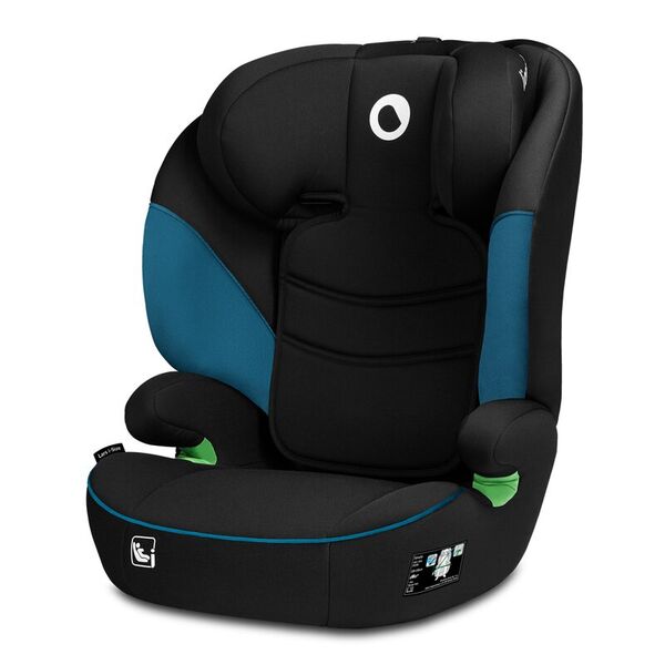 Lionelo - Scaun auto Lars i-Size, Cu tetiera reglabila in 10 pozitii, Cu pozitionare spre sensul de mers, 15-36 Kg, 100-150 cm, Conform cu standardul european de securitate ECE R129/03, Negru/Albastru