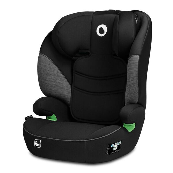 Lionelo - Scaun auto Lars i-Size, Cu tetiera reglabila in 10 pozitii, Cu pozitionare spre sensul de mers, 15-36 Kg, 100-150 cm, Conform cu standardul european de securitate ECE R129/03, Negru/Gri