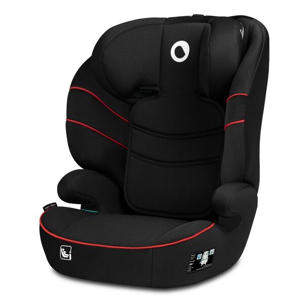 Lionelo - Scaun auto Lars i-Size, Cu tetiera reglabila in 10 pozitii, Cu pozitionare spre sensul de mers, 15-36 Kg, 100-150 cm, Conform cu standardul european de securitate ECE R129/03, Negru/Rosu