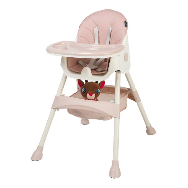 Scaun de masa 2 in 1 Juju Eat&Smile, Pink, Culoare: Roz