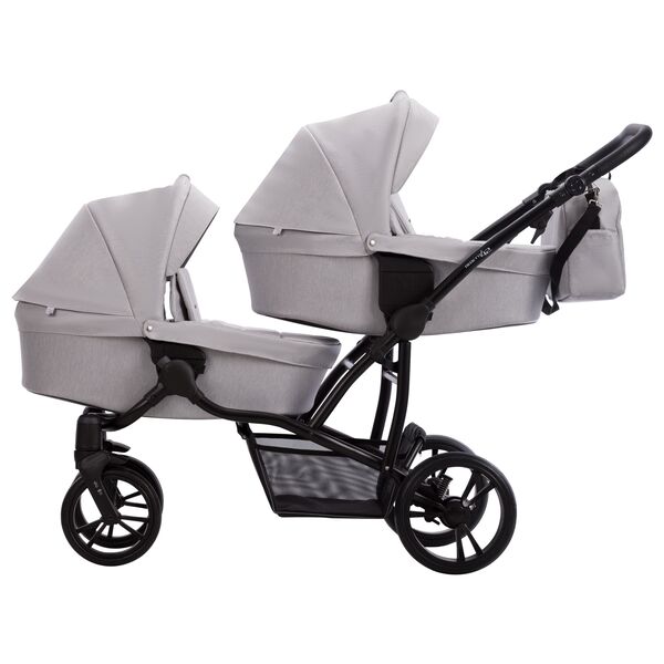 Carucior 3 in 1 Gemeni Bebetto 42 2023, Culoare: Gri deschis