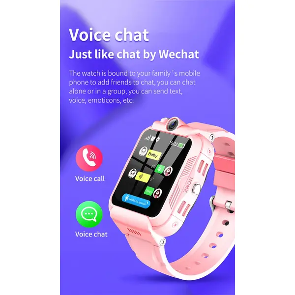 Ceas smartwatch pentru copii YQT-T17G, Verde, Culoare: Albastru