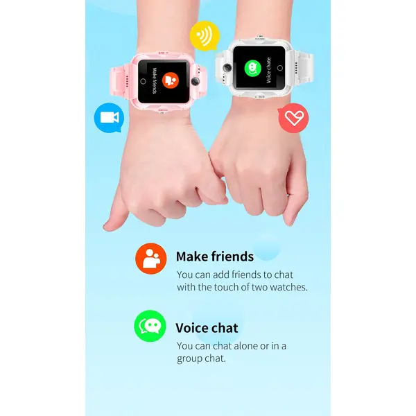 Ceas smartwatch pentru copii YQT-T17G, Verde, Culoare: Albastru