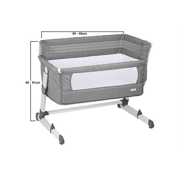 BabyGo – Patut co-sleeper 2 in 1 Together Grey