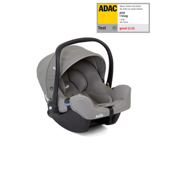 Joie - Scoica auto i-Snug, 40-75 cm, Gray Flannel, testata ADAC si certificata R129