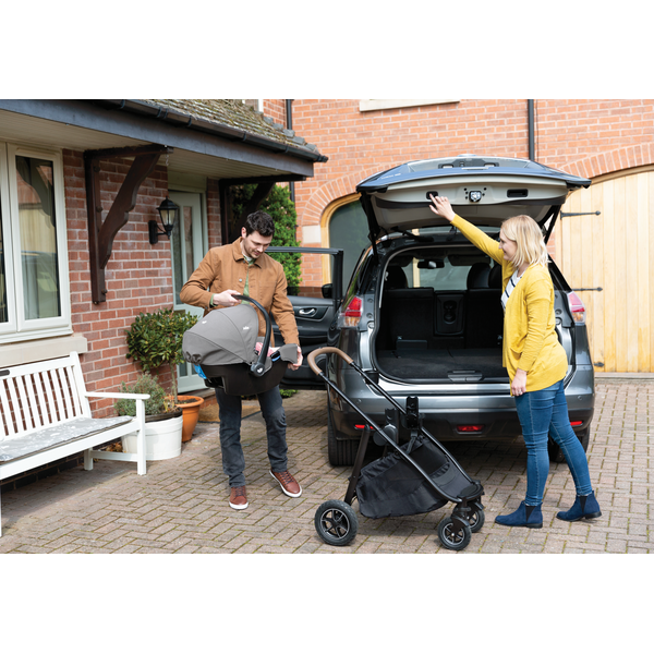 Joie - Scoica auto i-Snug, 40-75 cm, Gray Flannel, testata ADAC si certificata R129