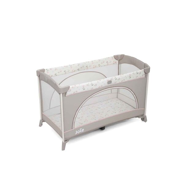 Joie - Patut pliant cu 2 niveluri Allura 120 cm, Flowers Forever