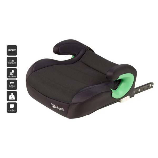 BabyGo - Scaun auto booster Bursa III Black, 135-150 cm, certificat R129